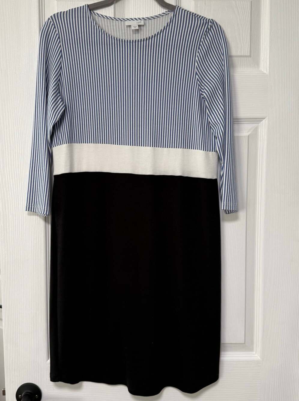 J.Jill Women's Striped Color Block Cotton Blend Dress Size XS